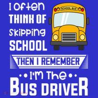I Often Think Of Skipping School Funny Bus Driver Funny Gift Coaster thumb 2