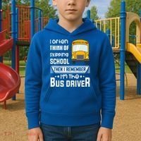 I Often Think Of Skipping School Funny Bus Driver Funny Gift Kids Hoodie thumb 2
