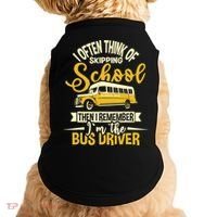 I Often Think Of Skipping School - School Bus Driver Doggie Tank thumb 0