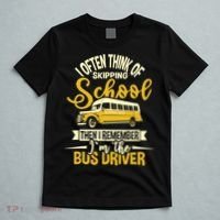 I Often Think Of Skipping School - School Bus Driver T-Shirt thumb 5