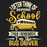 I Often Think Of Skipping School - School Bus Driver Beanie thumb 2