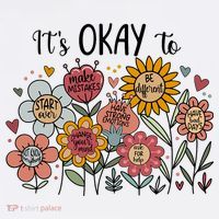 Its Okay To Not Be Okay Mental Health Be Kind Flowers  Women's Hoodie thumb 2