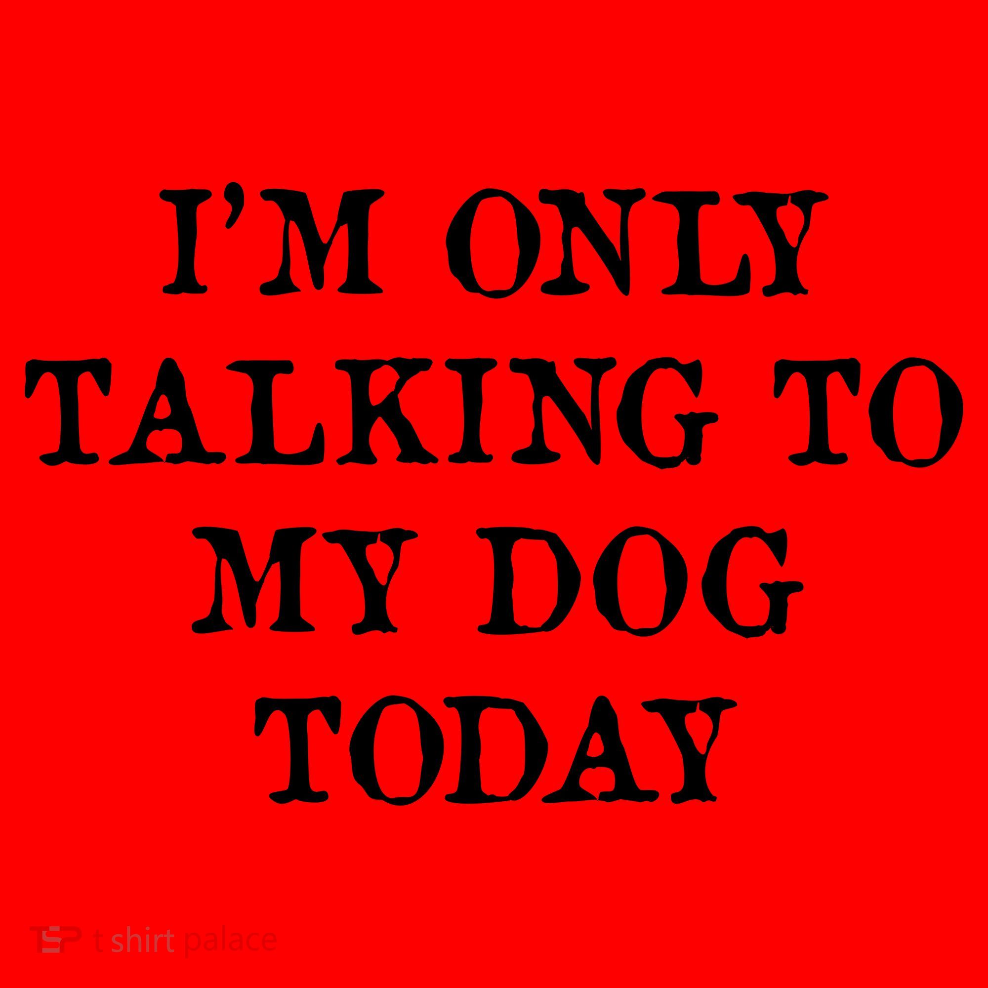 I'm Only Talking To My Dog Today Santa Hat