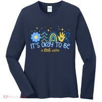 It's Ok To Be A Little Extra World Down Syndrome Women's Long Sleeve Shirt thumb 0