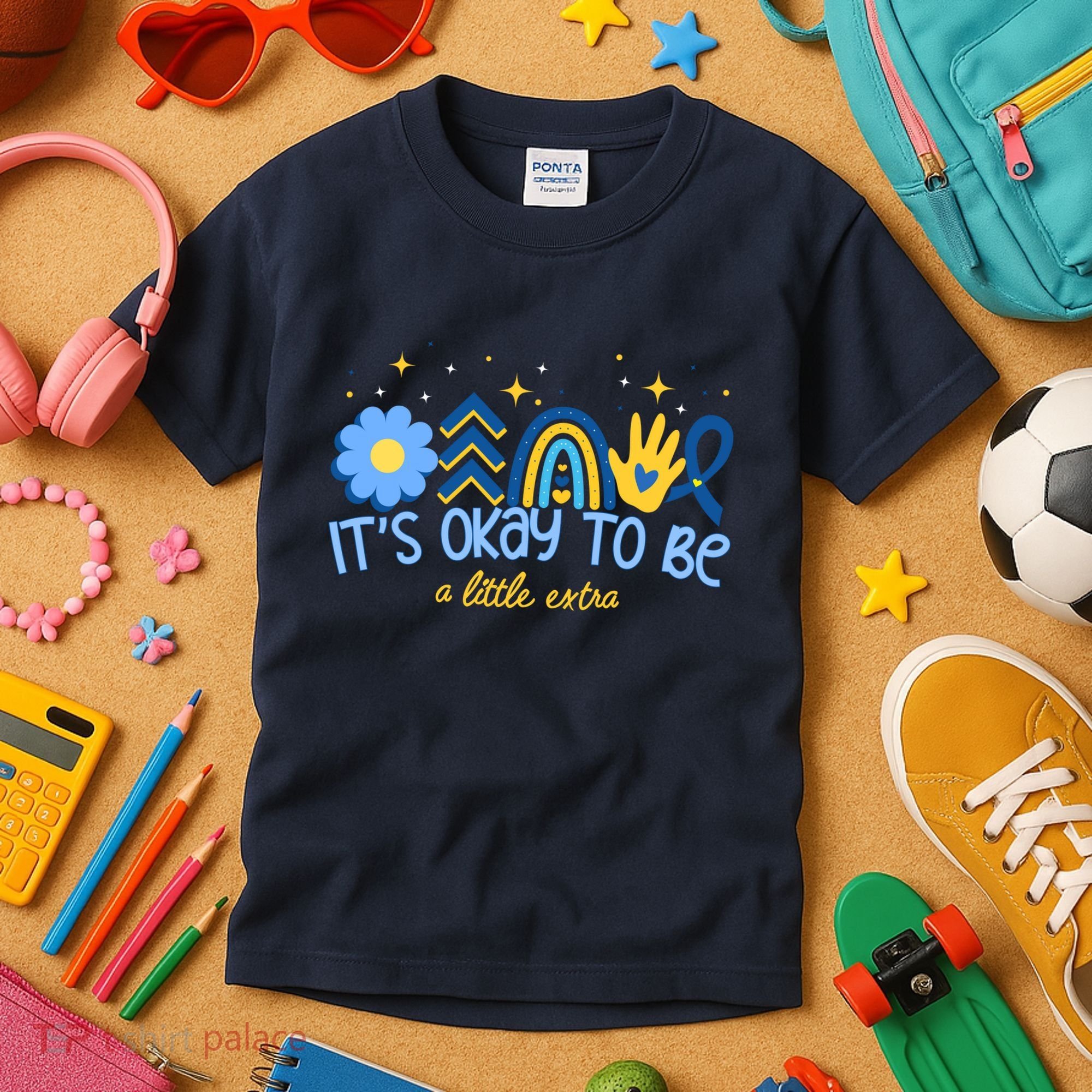 It's Ok To Be A Little Extra World Down Syndrome Kids T-Shirt