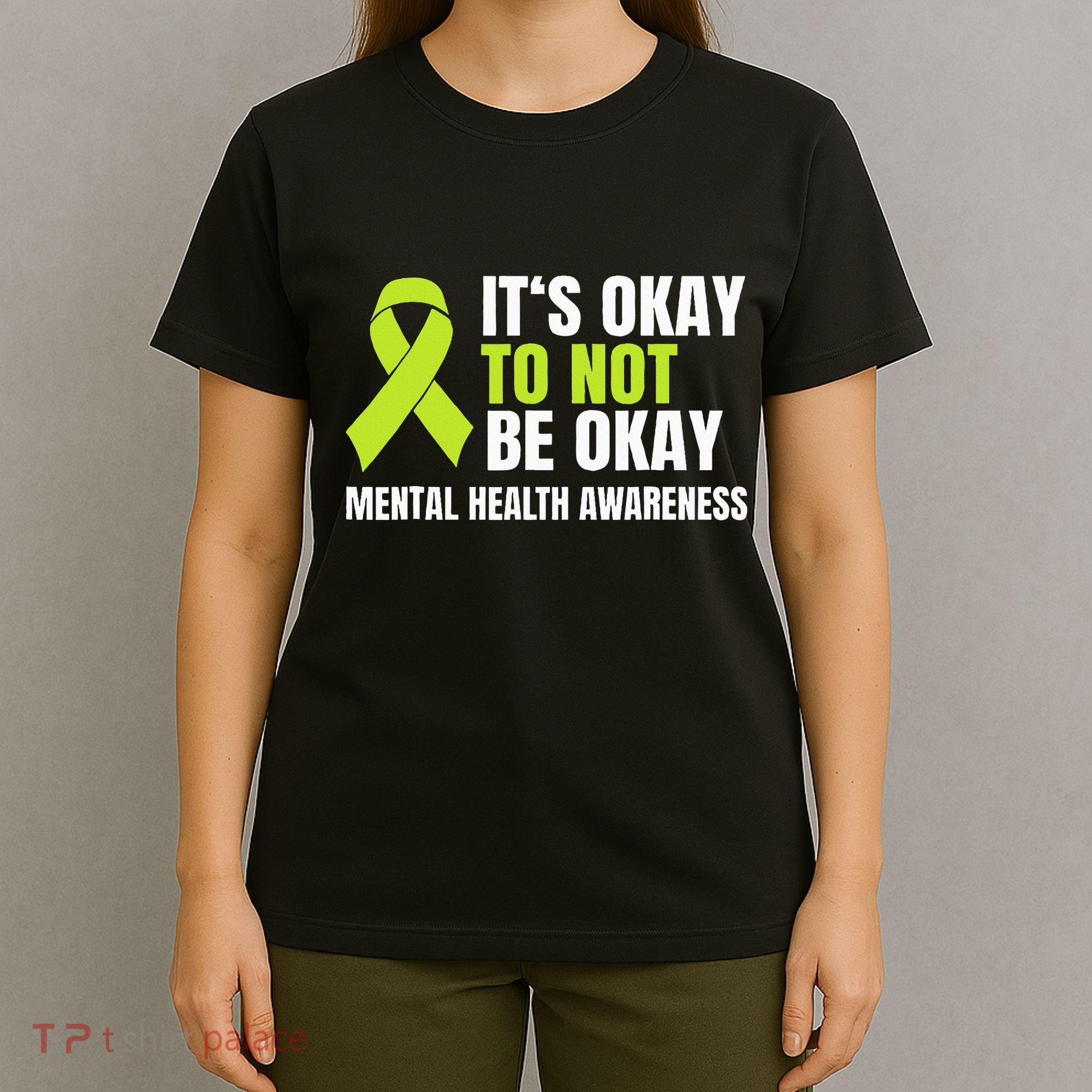ItS Okay To Not Be Okay Mental Health Ribbon T-Shirt