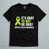 ItS Okay To Not Be Okay Mental Health Ribbon T-Shirt thumb 5