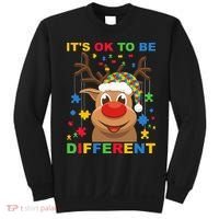 its ok to be different reindeer autism christmas Sweatshirt thumb 0