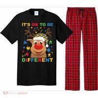 its ok to be different reindeer autism christmas Pajama Set thumb 0