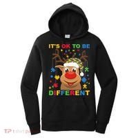 its ok to be different reindeer autism christmas Women's Hoodie thumb 0
