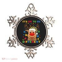 its ok to be different reindeer autism christmas Ornament thumb 0