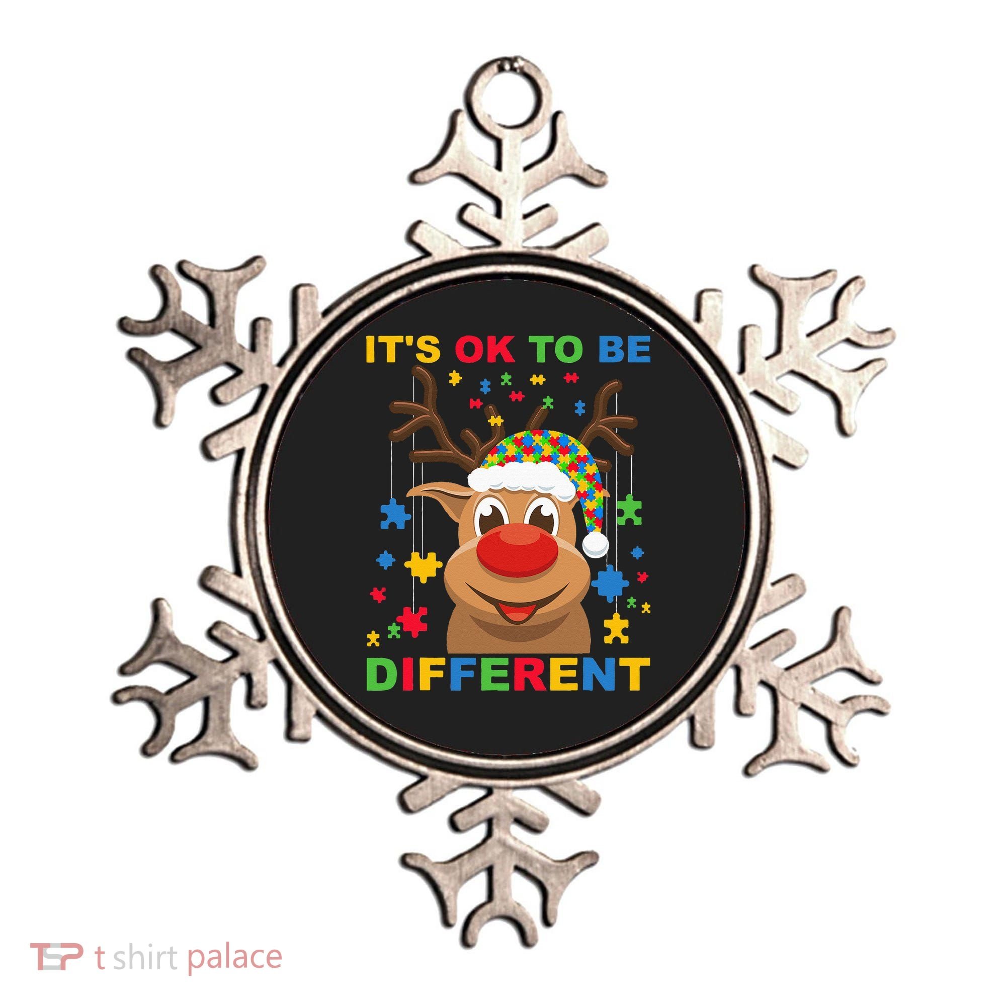 its ok to be different reindeer autism christmas Ornament