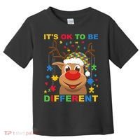 its ok to be different reindeer autism christmas Toddler T-Shirt thumb 0