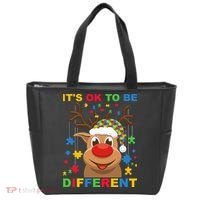 its ok to be different reindeer autism christmas Tote Bag thumb 0