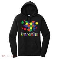 It's Ok to Be Different Autism Awareness Big Puzzle Heart Women's Hoodie thumb 0