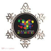 It's Ok to Be Different Autism Awareness Big Puzzle Heart Ornament thumb 0