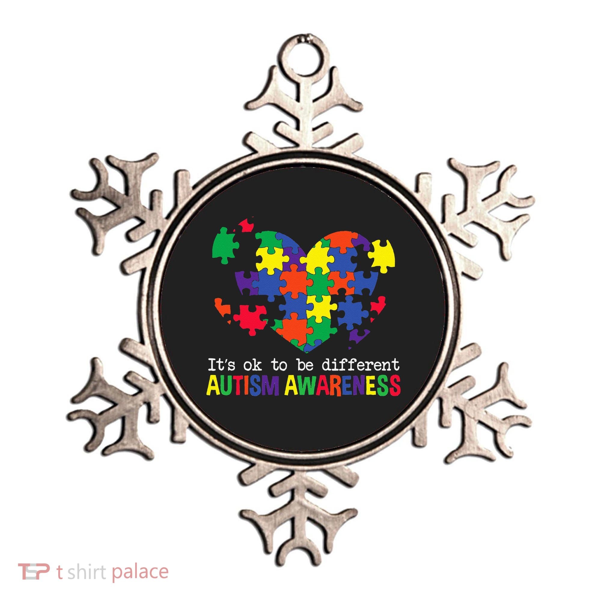It's Ok to Be Different Autism Awareness Big Puzzle Heart Ornament