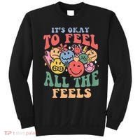 ItS Ok To Feel All The Feels Emotional Wellness Sweatshirt thumb 0
