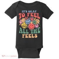 ItS Ok To Feel All The Feels Emotional Wellness Baby Bodysuit thumb 0