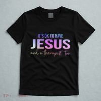 ItS Ok To Have Jesus And A Therapist Too Funny Christian T-Shirt thumb 5