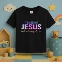 ItS Ok To Have Jesus And A Therapist Too Funny Christian Toddler T-Shirt thumb 3
