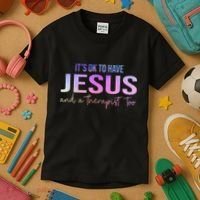 ItS Ok To Have Jesus And A Therapist Too Funny Christian Kids T-Shirt thumb 3