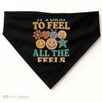 It's Okay to Feel All the Feels USA-Made Doggie Bandana thumb 0