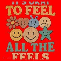 It's Okay to Feel All the Feels Santa Hat thumb 1