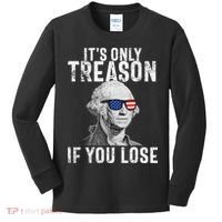 ItS Only Treason If You Lose George Washington Kids Long Sleeve Shirt thumb 0
