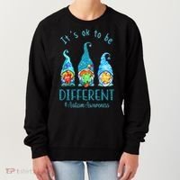 It's Ok To Be Different Autism Awareness Gnome Women's Sweatshirt thumb 0