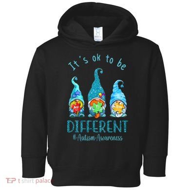 It's Ok To Be Different Autism Awareness Gnome Toddler Hoodie