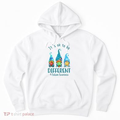 It's Ok To Be Different Autism Awareness Gnome Hoodie