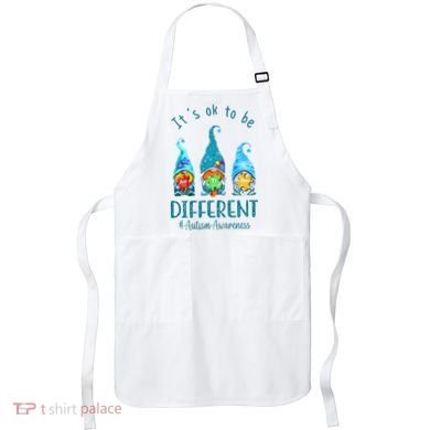 It's Ok To Be Different Autism Awareness Gnome Apron