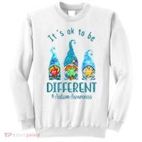 It's Ok To Be Different Autism Awareness Gnome Sweatshirt thumb 0