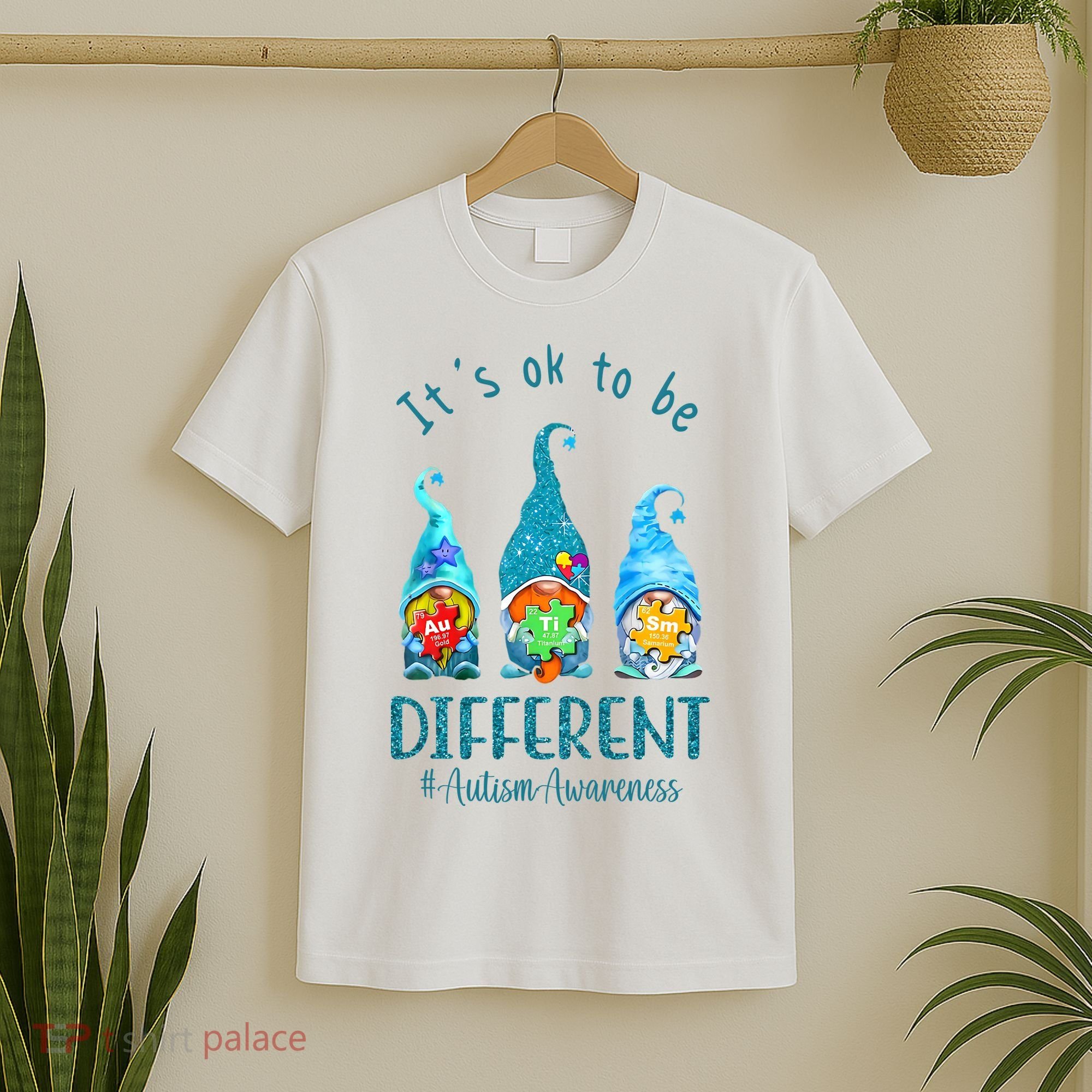 It's Ok To Be Different Autism Awareness Gnome T-Shirt
