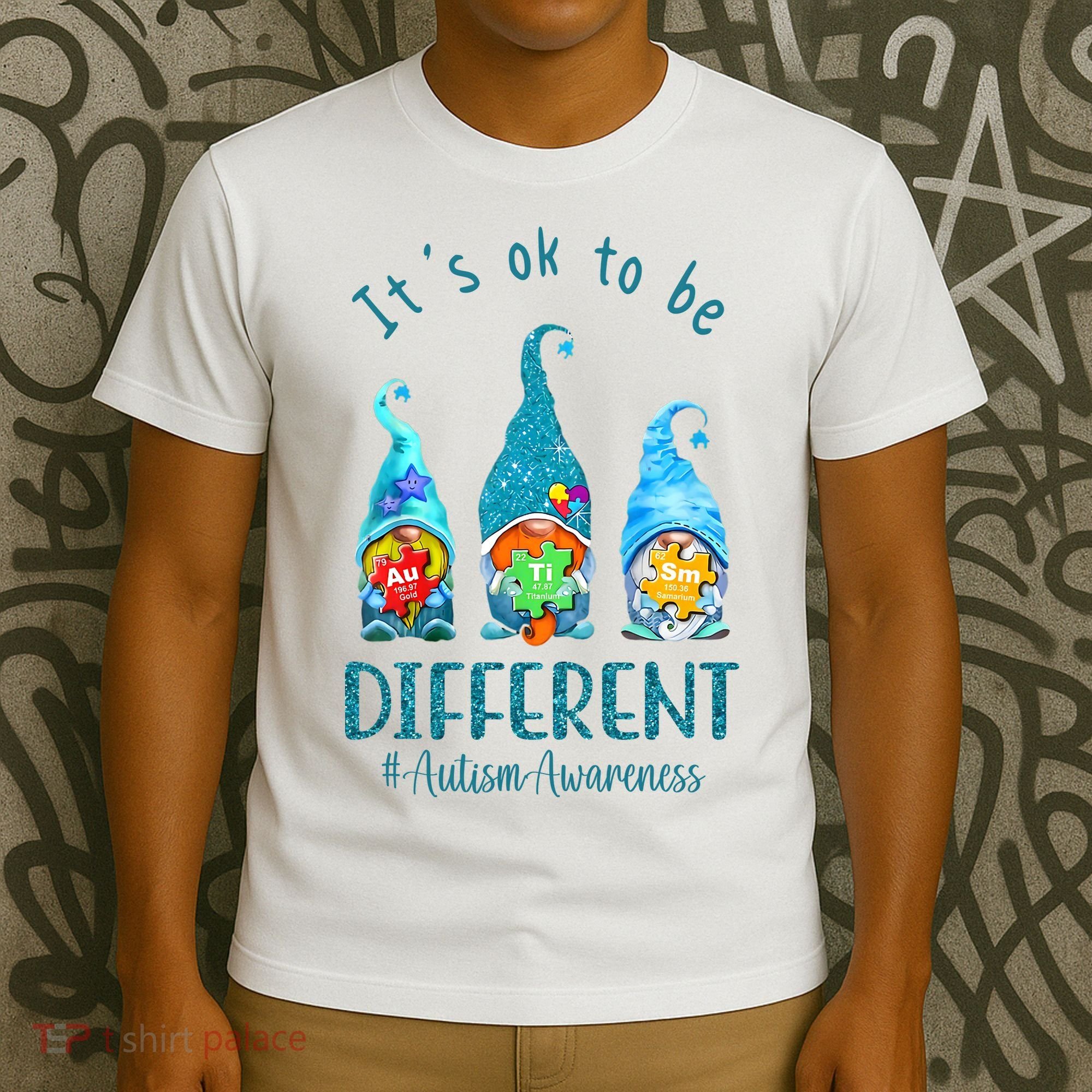 It's Ok To Be Different Autism Awareness Gnome T-Shirt