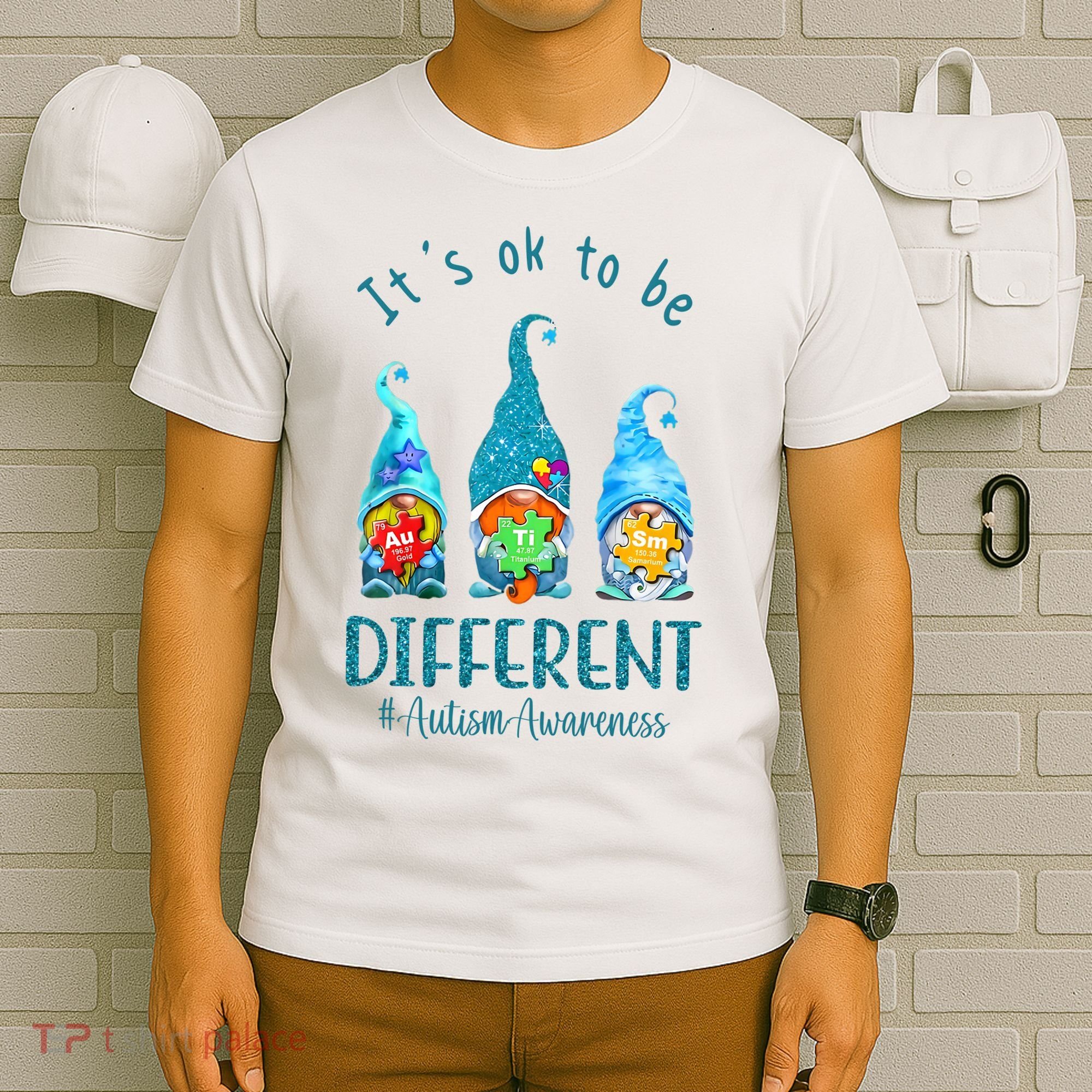 It's Ok To Be Different Autism Awareness Gnome T-Shirt