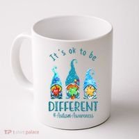 It's Ok To Be Different Autism Awareness Gnome Coffee Mug thumb 0