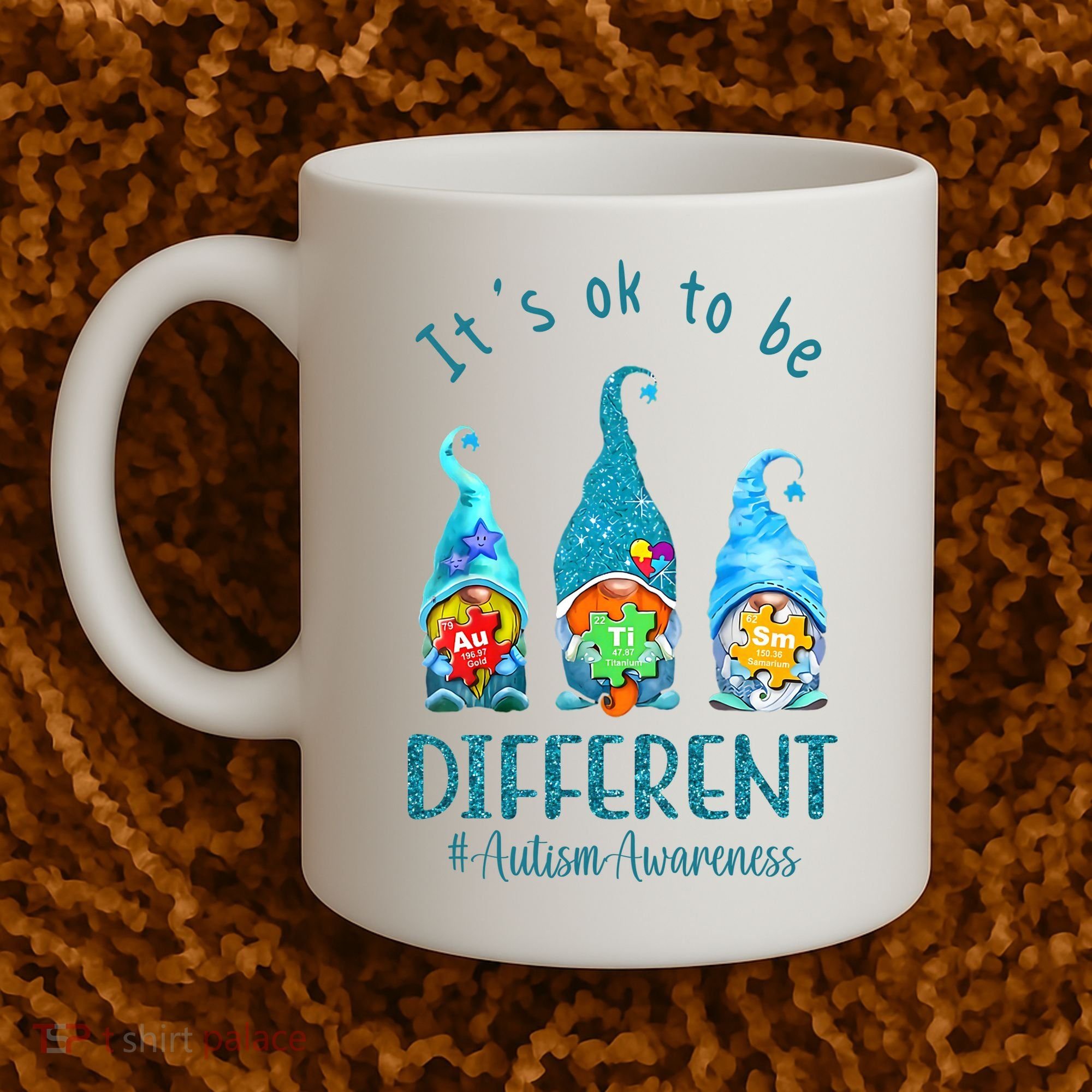 It's Ok To Be Different Autism Awareness Gnome Coffee Mug