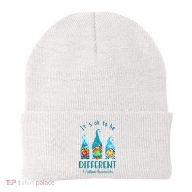 It's Ok To Be Different Autism Awareness Gnome Beanie