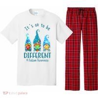 It's Ok To Be Different Autism Awareness Gnome Pajama Set thumb 0