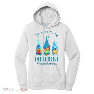 It's Ok To Be Different Autism Awareness Gnome Women's Hoodie