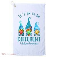 It's Ok To Be Different Autism Awareness Gnome Golf Towel thumb 0