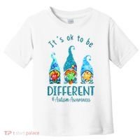 It's Ok To Be Different Autism Awareness Gnome Toddler T-Shirt thumb 0