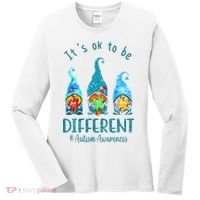 It's Ok To Be Different Autism Awareness Gnome Women's Long Sleeve Shirt thumb 0