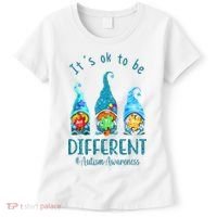 It's Ok To Be Different Autism Awareness Gnome Women's T-Shirt thumb 0