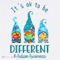 It's Ok To Be Different Autism Awareness Gnome Kids Sweatshirt thumb 2