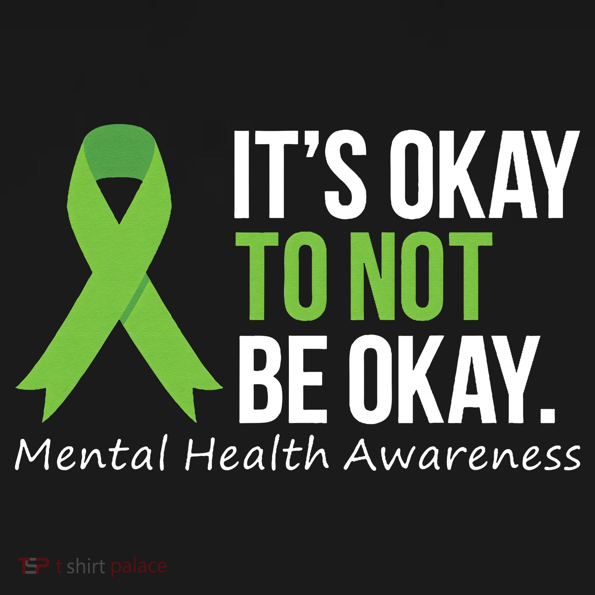 Its Okay To Not Be Okay Mental Health Awareness Ribbon Women's Tank Top
