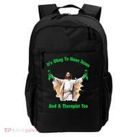 Its Ok To Have Jesus And A Therapist Too Backpack thumb 0