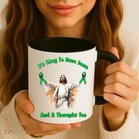 Its Ok To Have Jesus And A Therapist Too Coffee Mug thumb 3